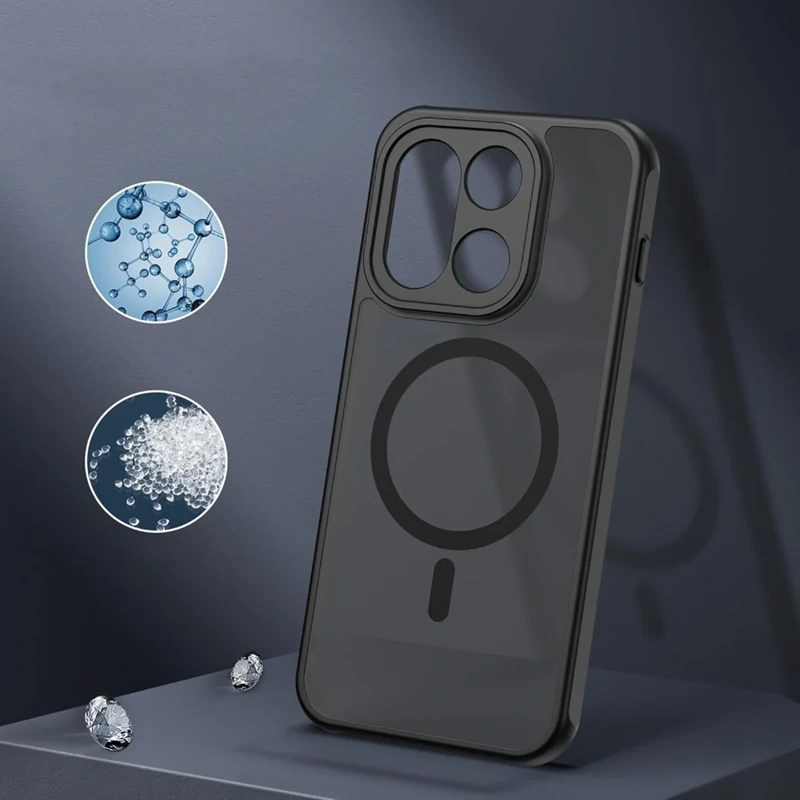 Techprotect OnePlus 15 Magmat MagSafe dėklas, matinė juoda, 3 nuotrauka